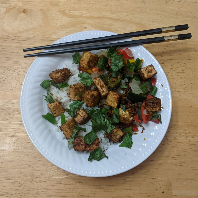 Orange Tofu and Vegetables